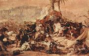 Francesco Hayez The Seventh Crusade against Jerusalem oil painting
